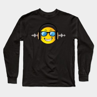 DJ Emoji TShirt Gift for DJ Shirt Funny Music Long Sleeve T-Shirt